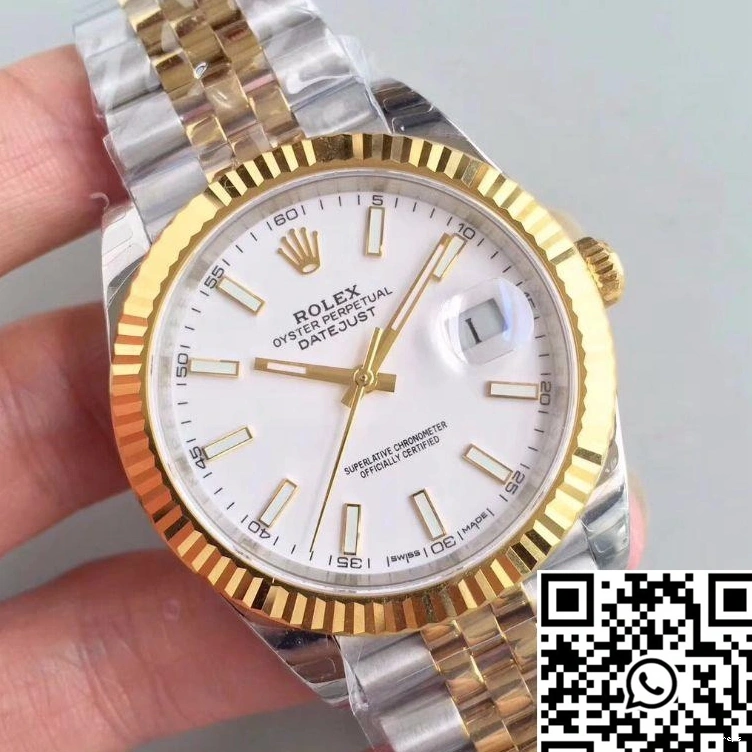 EW White Datejust M126333-0016 Factory Dial Rolex 0214